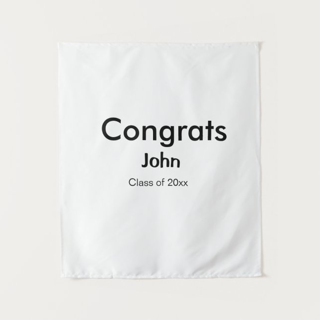 Tapete De Parede menino formado adicionar nome parabéns data ano te (Frente)