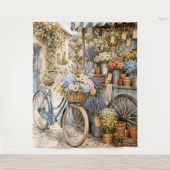 Tapete De Parede Mercado de Flores Bloomcore Bicicleta (Frente)