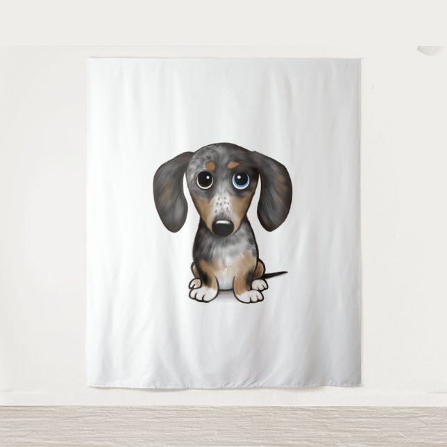 Tapete De Parede Merle Dapple Dachshund Cute Wiener (Frente)