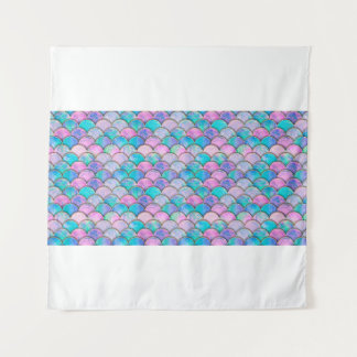 Tapete De Parede Mermaid fish scale wave japanese seamless pattern.