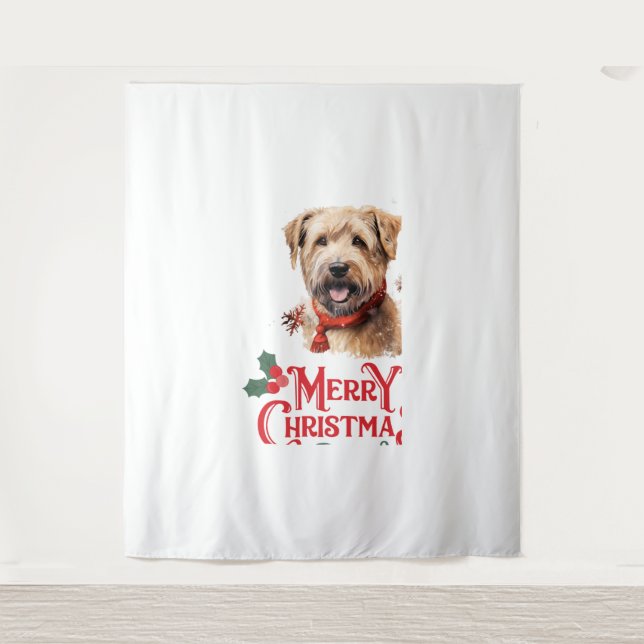 Tapete De Parede Merry Christmas Staffordshire Bull Terrier (Frente)
