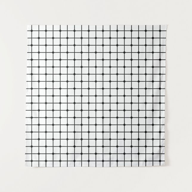 Tapete De Parede Mesh pattern monochrome geometric (Frente)