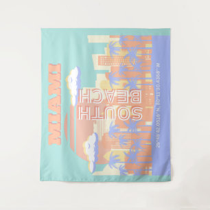 Tapete De Parede Miami Beach, Miami Viagem Art, Preppy Room, Pastel