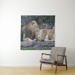 Tapete De Parede Mighty Lion Love