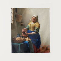 Milkmaid Kitchen Maid por Johannes Vermeer
