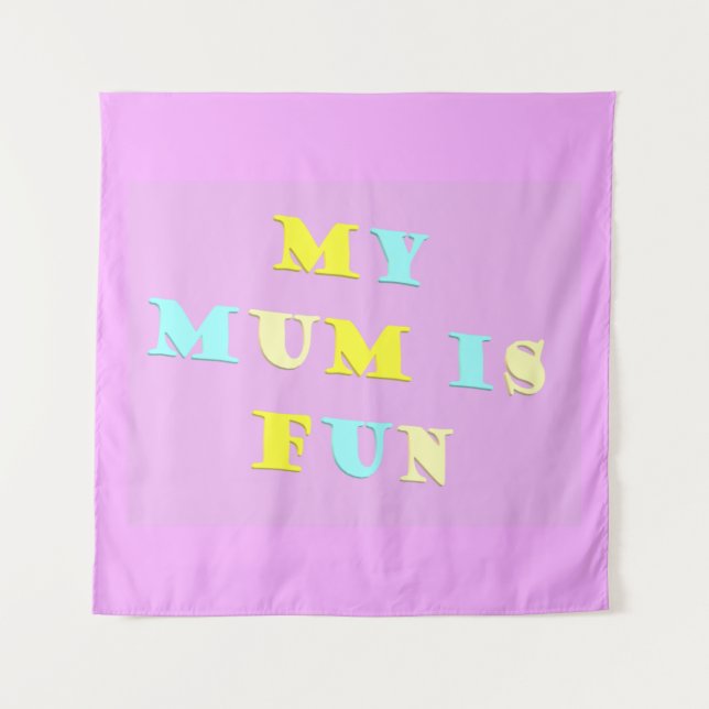 Tapete De Parede Minha Design de Mãe com cores poemas pálidas (Frente)