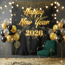 Tapete De Parede Minimalist Gold And Black New Year Backdrop