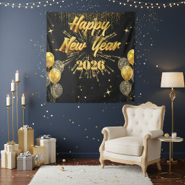 Tapete De Parede Minimalist Gold And Black New Year Backdrop