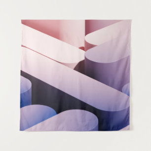 Tapete De Parede Mínimo de fundo de matiz abstrato. Azul e rosa