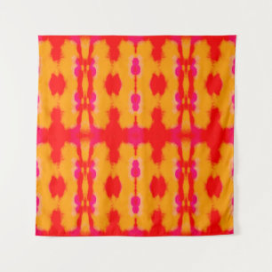 Tapete De Parede Moda Red Boho. Carpete Persa. Camada de Aquarela