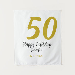Tapete De Parede modelo de 50º aniversário adicionar nome data ano