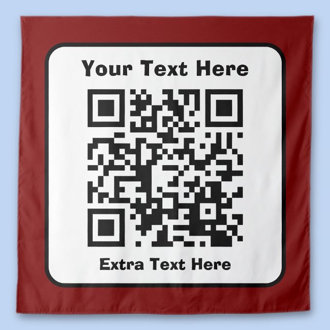 Tapete De Parede Modelo de Código QR digitalizável com texto editáv (Criador carregado)
