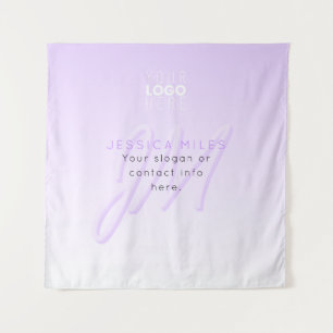 Tapete De Parede Modelo de Nome Profissional e Slogan Roxo Claro