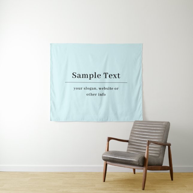 Tapete De Parede Modelo de Texto Simples e Elegante | Azul Claro (In Situ (Horizontal))