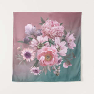Tapete De Parede Modelo Floral. Lindas flores, peônias e iri