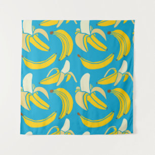 Tapete De Parede modelo sem costura de banana tropical fruta fresca