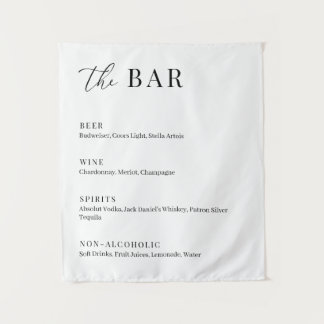 Tapete De Parede Modern Elegant Wedding The Bar Menu