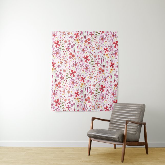 Tapete De Parede Modern Floral Watercolor (In Situ)