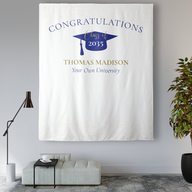 Tapete De Parede Modern Graduation Faux Glitter Backdrop | Blue (Criador carregado)
