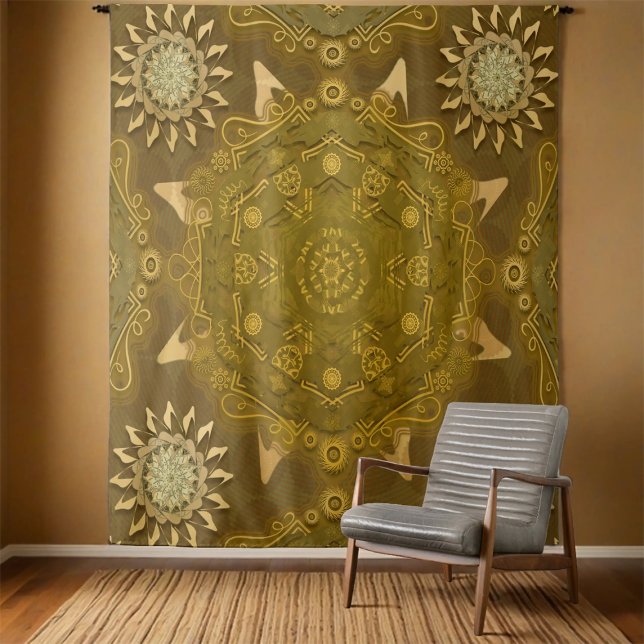 Tapete De Parede Modern Hexa Ouro Ursidae (Criador carregado)