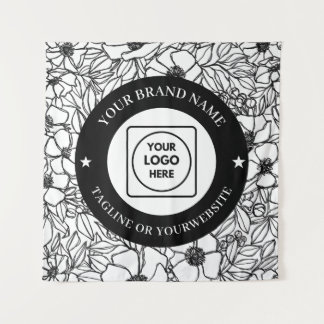 Tapete De Parede Modern Line Art Logo Text Custom Wall Branding