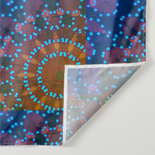 Tapete De Parede MODERN Mandala LINHAS - AZUL-VERDE- ROSA Tapeçari