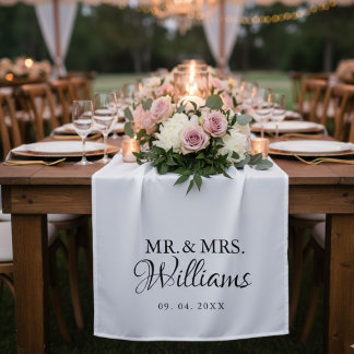 Tapete De Parede Modern Minimalist Wedding Personalized name Sign