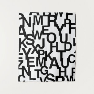Tapete De Parede Moderno, abstrato, padrão confuso com letras