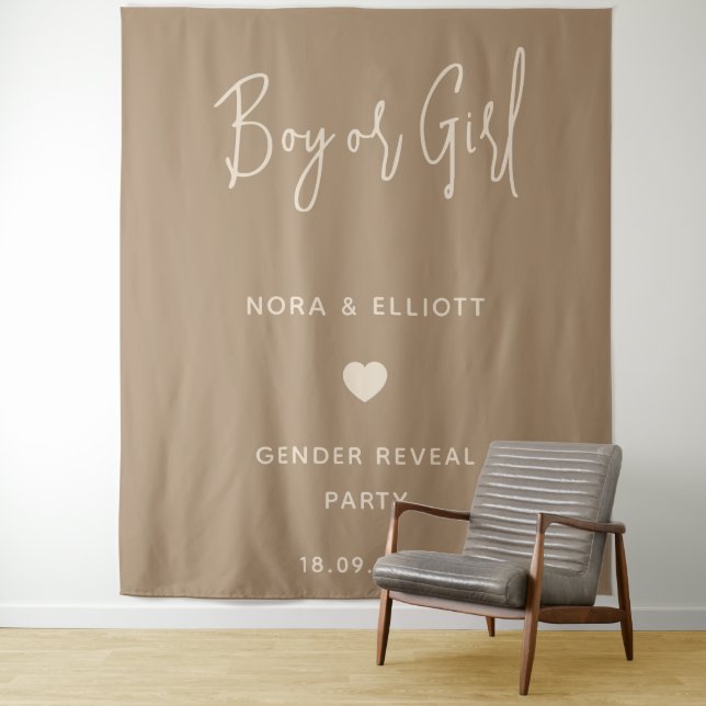 Tapete De Parede Moderno Revelação de Gênero Menino ou Menina Minim (In Situ)