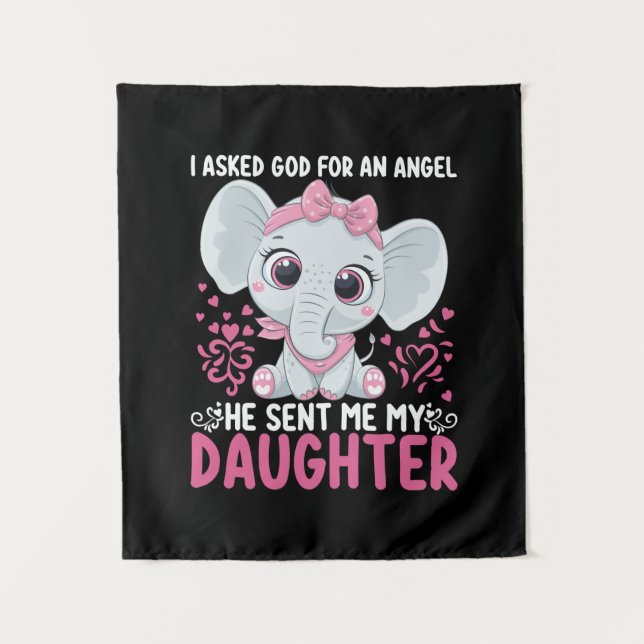 Tapete De Parede Mom Art He Sent Me Elephant Daughter (Frente)