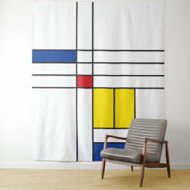 Tapete De Parede Mondrian II Design de Arte Moderna Minimalista De