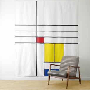 Tapete De Parede Mondrian II Design de Arte Moderna Minimalista De 