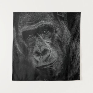 TAPETE DE PAREDE MONKEY RETRAIT ON BW