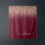 Tapete De Parede Monograma Brilhante de Lâmpada Cor-de-Lobra Dourad<br><div class="desc">Burgundy e Rosa Dourado - Nome do Monograma e Tapeçaria do Script Glitter Brilhante Rosa Esmagado. Isto faz o doce e perfeito aniversário de 16 anos,  casamento,  chá de panela,  aniversário,  chá de fraldas ou festa de solteira presente para alguém que ama luxo de luxo e estilos quíticos.</div>