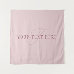 Tapete De Parede Monograma com Aparência Elegante   Dourado Rosa
