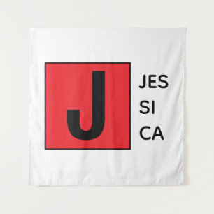 Tapete De Parede Monograma de Nome Profissional Simples Elegante Mo