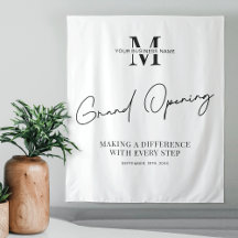 Monograma minimalista de grande abertura comercial