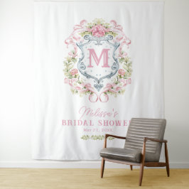 Tapete De Parede Monograma Românico Floral Crest | Boas-vindas