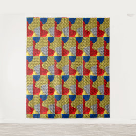 Tapete De Parede Monograma Rústico Elegante Multicolorido