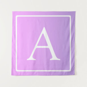 Tapete De Parede Monograma Simples Ombre Rosa/Roxo Sutil