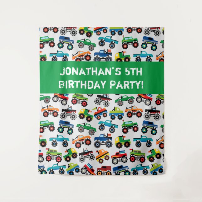 Tapete De Parede Monster Truck Childrens (Frente)