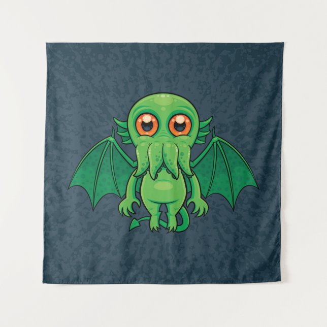 Tapete De Parede Monstro do Cthulhu Verde Bonito (Frente)