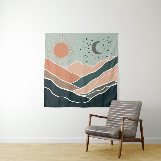 Tapete De Parede Montanhas Sun e Moon (In Situ)