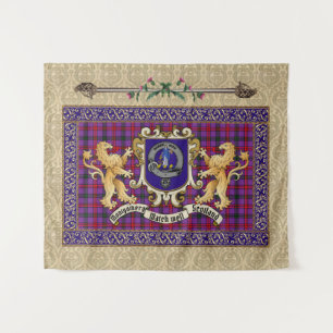 Tapete De Parede Montgomery Clan Crachá & Tartan com leões