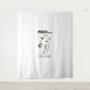 Tapete De Parede Moo I'm A Goat Funny Graphic Giraffe Vintage