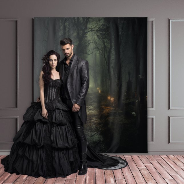 Tapete De Parede Moody Gothic Candlelit Forest Caminho XLarge (Criador carregado)