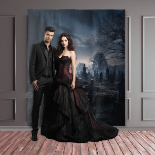 Tapete De Parede Moody Gothic Haunted Moonlit Graveyard XLarge