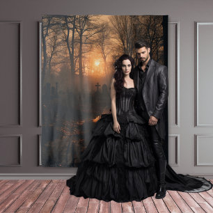 Tapete De Parede Moody Gothic Sunset Graveyard XLarge