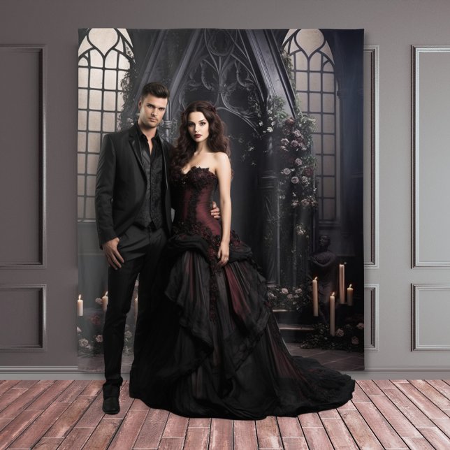 Tapete De Parede Moody Gótica Alter Burgundy Flores XLarge (Criador carregado)