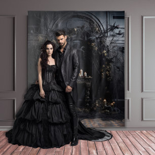 Tapete De Parede Moody Gótico - Mesa de Alteração Escura e Velas XL